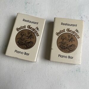 Vintage‎ Saint Georges Restaurant Piano Bar Matchbook Set of 2 St Augustine FL